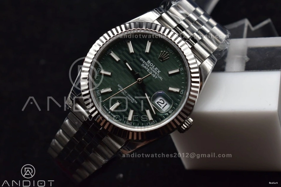 Bracelet Jubilee 904L on 126334 VS3235 Dial Green Best DateJust Edition Steel Fluted Textured Bezel VSF 41 1:1 1109